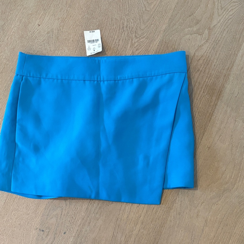 NWT J Crew Vibrant Blue Mini Skort size 2